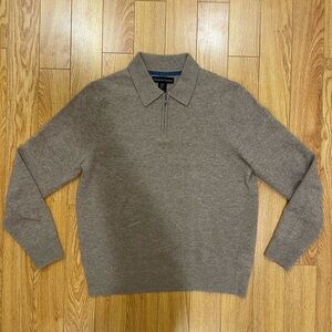 Christian Lacroix Taupe Half-Zip Sweater